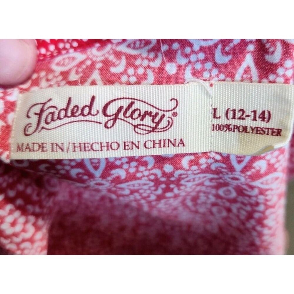 Faded Glory, Retro Cami tank top sz. L 12-14 - Picture 2 of 2